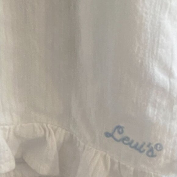 Levi's Youth Light Weight Ruffle Sleeve Blouse-White-Size XL-GUC - Picture 4 of 8